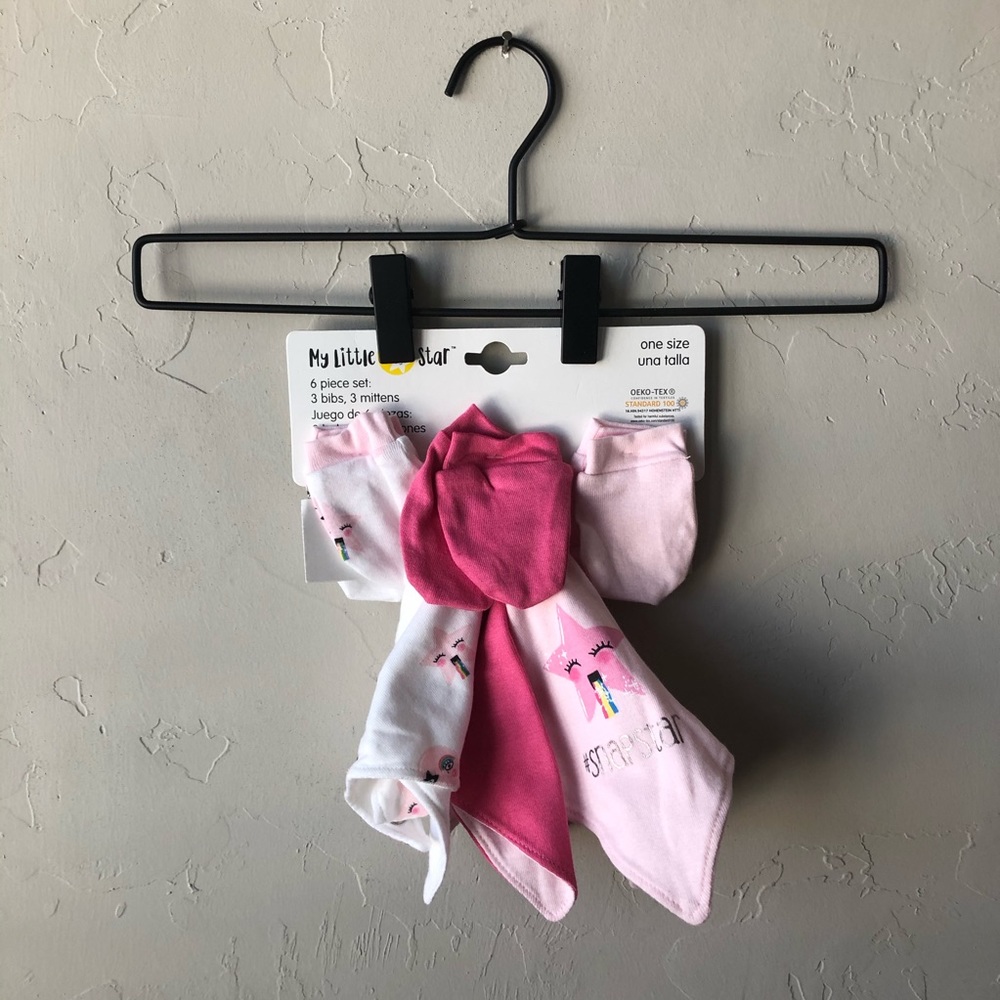 Bandana Bibs, Mittens, Rattle Socks